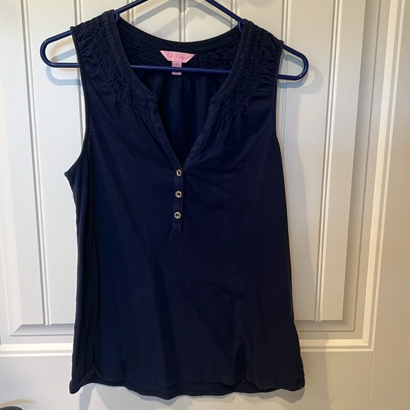 Lilly Pultizer navy tank top - Picture 1 of 4
